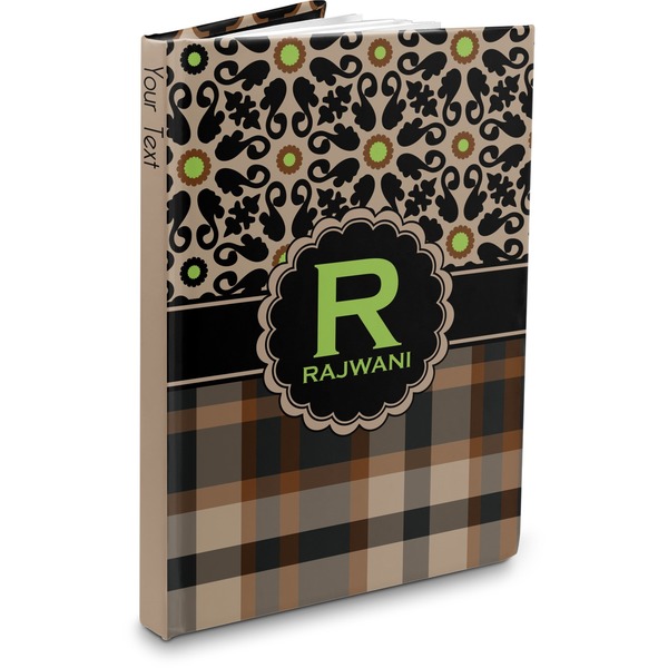 Custom Moroccan Mosaic & Plaid Hardbound Journal (Personalized)