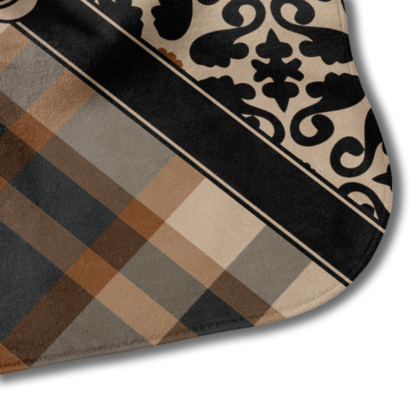 Moroccan Mosaic & Plaid Hooded Baby Towel- Detail Corner