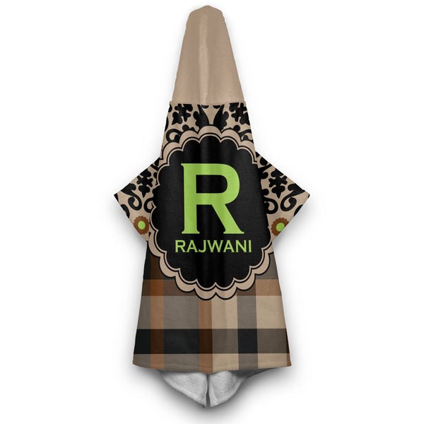 Moroccan Mosaic & Plaid Hooded Towel - Hanging