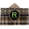 Moroccan Mosaic & Plaid Kids Hooded Towel (Personalized)