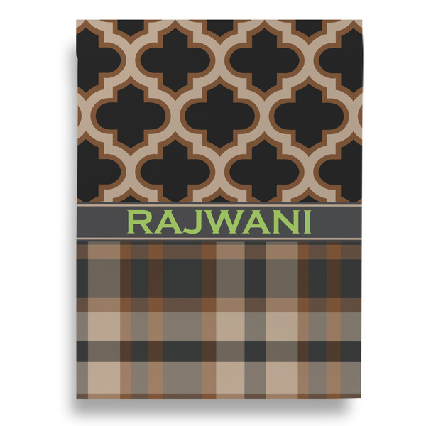 Moroccan Mosaic & Plaid House Flags - Double Sided - BACK