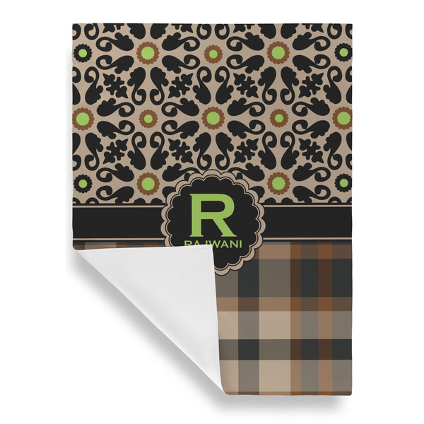 Moroccan Mosaic & Plaid House Flags - Single Sided - FRONT FOLDED