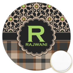 Moroccan Mosaic & Plaid Printed Cookie Topper - 3.25" (Personalized)