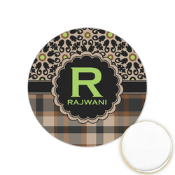 Moroccan Mosaic & Plaid Printed Cookie Topper - 1.25" (Personalized)