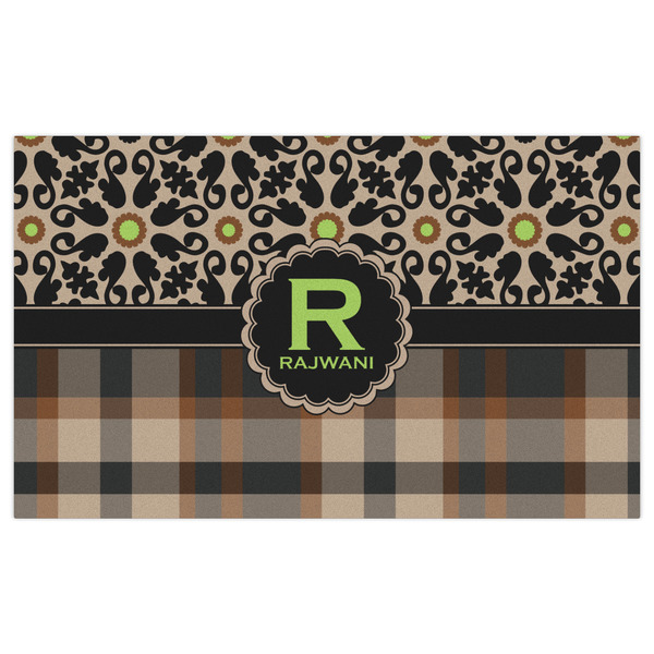 Moroccan Mosaic & Plaid Indoor / Outdoor Rug - 3'x5' - Front Flat