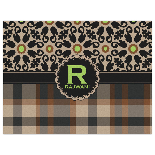 Moroccan Mosaic & Plaid Indoor / Outdoor Rug - 6'x8' - Front Flat