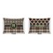 Moroccan Mosaic & Plaid  Indoor Rectangular Burlap Pillow (Front and Back)