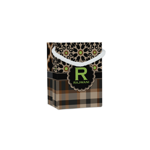 Custom Moroccan Mosaic & Plaid Jewelry Gift Bags - Gloss (Personalized)