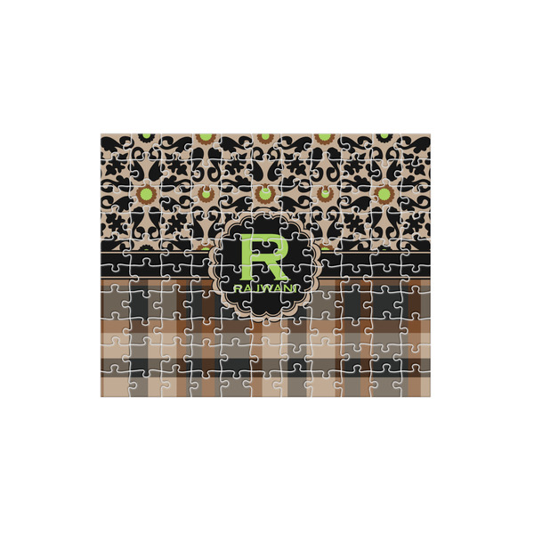 Custom Moroccan Mosaic & Plaid 110 pc Jigsaw Puzzle (Personalized)
