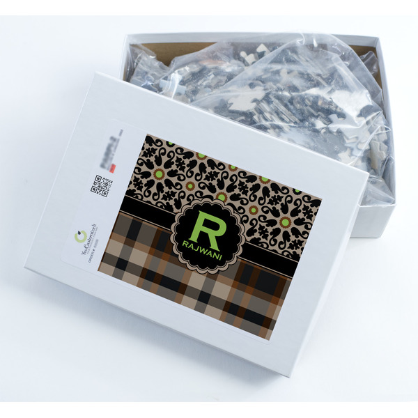 Moroccan Mosaic & Plaid Jigsaw Puzzle 500 Piece - Box