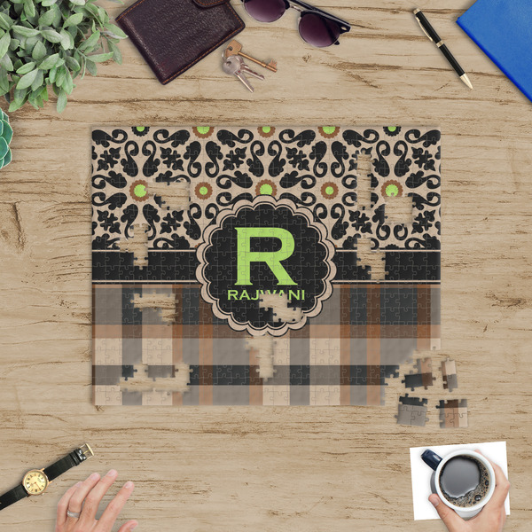 Moroccan Mosaic & Plaid Jigsaw Puzzle 500 Piece - In Context