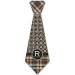 Moroccan Mosaic & Plaid Iron On Tie - 4 Sizes w/ Name and Initial