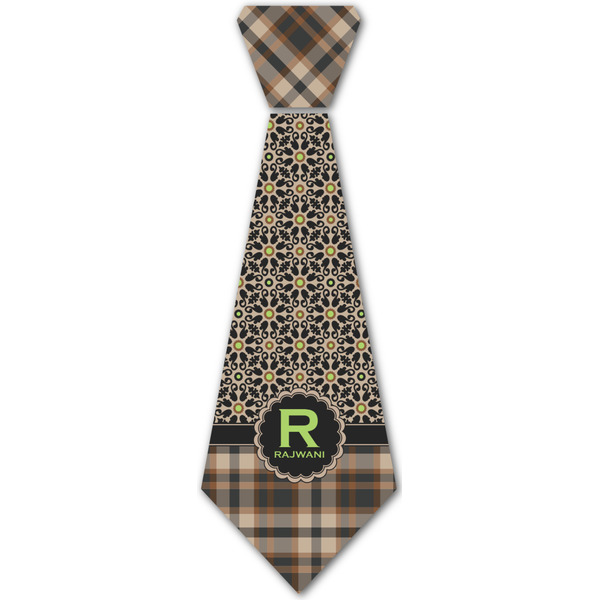 Custom Moroccan Mosaic & Plaid Iron On Tie - 4 Sizes w/ Name and Initial