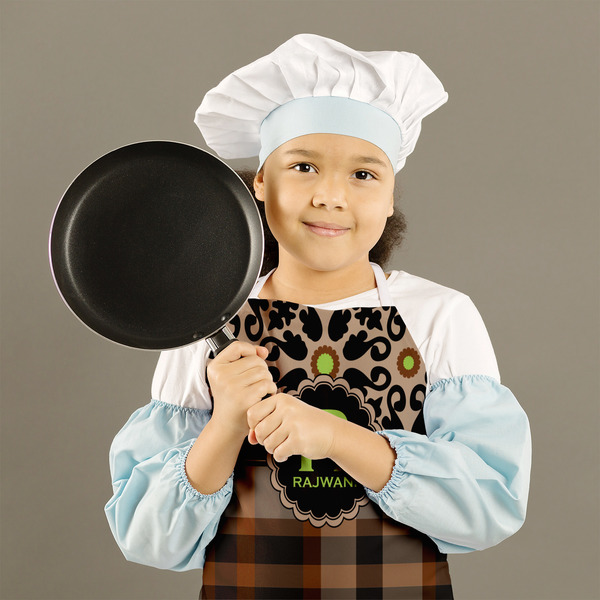 Moroccan Mosaic & Plaid Kid's Aprons - Medium - Lifestyle