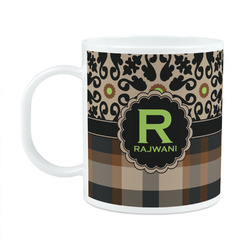 Moroccan Mosaic & Plaid Plastic Kids Mug (Personalized)