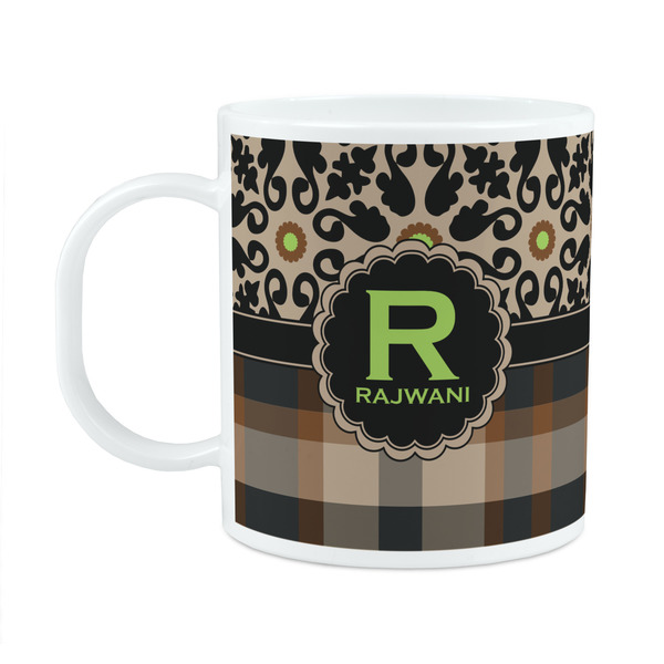 Custom Moroccan Mosaic & Plaid Plastic Kids Mug (Personalized)