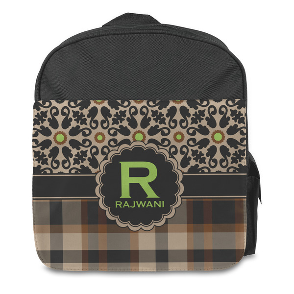 Moroccan Mosaic & Plaid Kids Backpack - Front