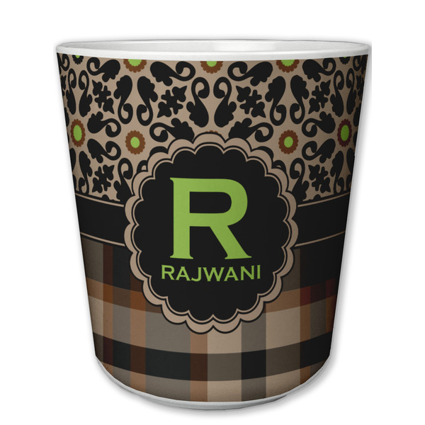 Custom Moroccan Mosaic & Plaid Plastic Tumbler 6oz (Personalized)