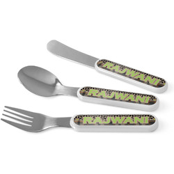 Moroccan Mosaic & Plaid Kid's Flatware (Personalized)