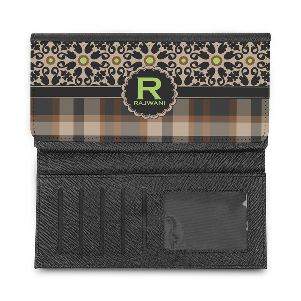 Moroccan Mosaic & Plaid Ladies Wallet - Half Way Open