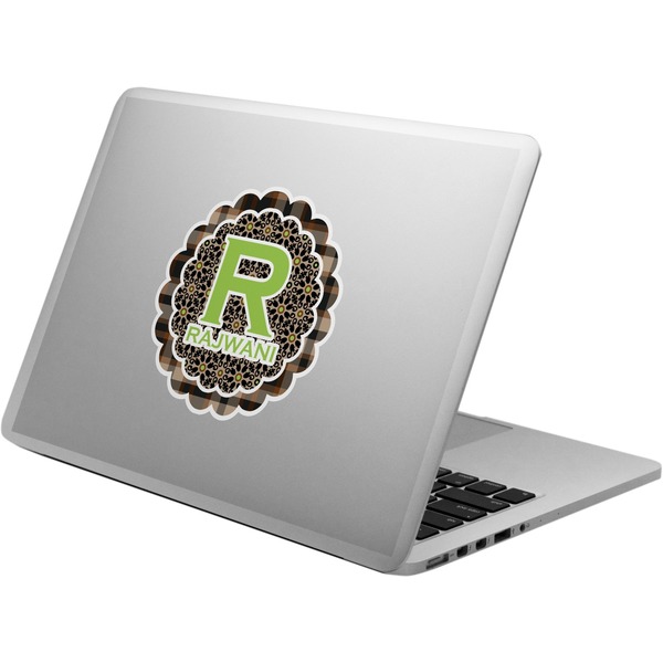 Custom Moroccan Mosaic & Plaid Laptop Decal (Personalized)