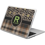 Moroccan Mosaic & Plaid Laptop Skin - Custom Sized (Personalized)
