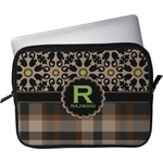 Moroccan Mosaic & Plaid Laptop Sleeve / Case - 15" (Personalized)