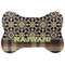 Moroccan Mosaic & Plaid Bone Shaped Dog Food Mat (Personalized)