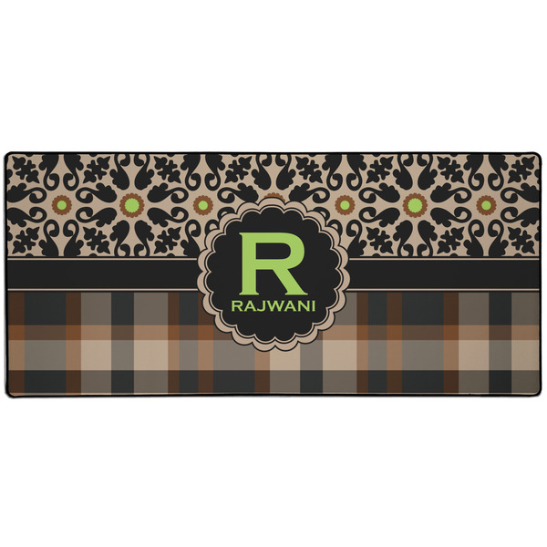 Custom Moroccan Mosaic & Plaid Gaming Mouse Pad (Personalized)