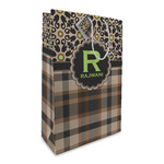 Moroccan Mosaic & Plaid Large Gift Bag (Personalized)