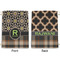 Moroccan Mosaic & Plaid Large Laundry Bag - Front & Back View
