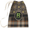 Moroccan Mosaic & Plaid Large Laundry Bag - Front View