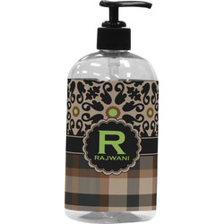 Moroccan Mosaic & Plaid Plastic Soap / Lotion Dispenser (Personalized)