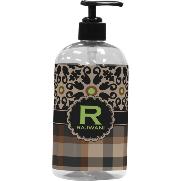 Custom Moroccan Mosaic & Plaid Plastic Soap / Lotion Dispenser (Personalized)