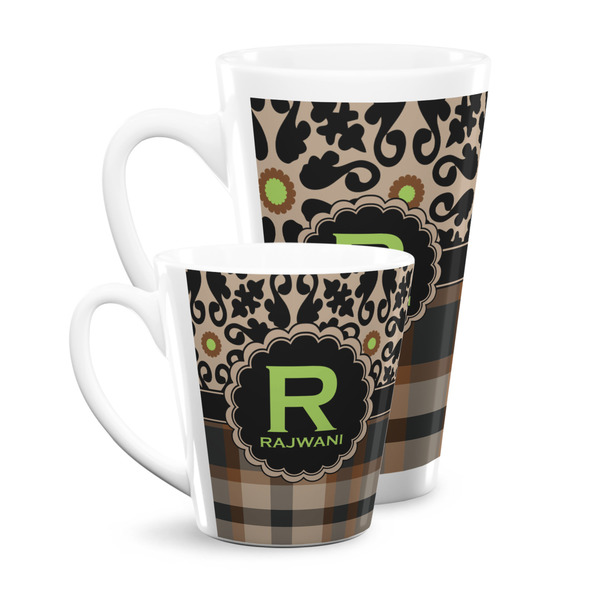Moroccan Mosaic & Plaid Latte Mugs Main