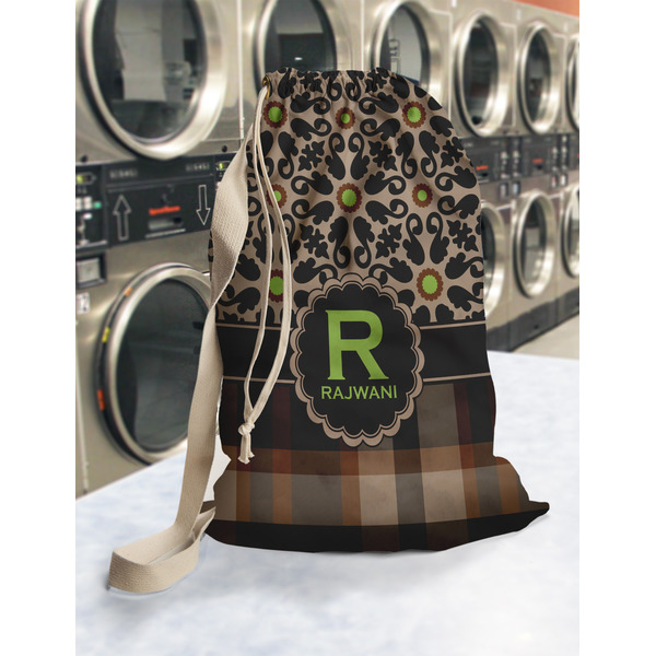 Moroccan Mosaic & Plaid Laundry Bag in Laundromat