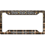 Moroccan Mosaic & Plaid License Plate Frame (Personalized)