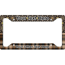 Moroccan Mosaic & Plaid License Plate Frame - Style A (Personalized)