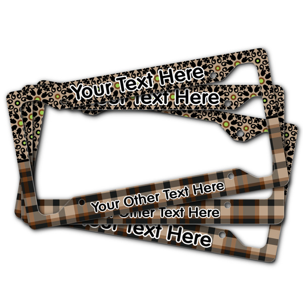 Moroccan Mosaic & Plaid License Plate Frames - (PARENT MAIN)