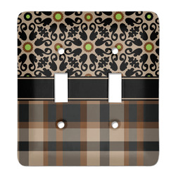 Moroccan Mosaic & Plaid Light Switch Cover (2 Toggle Plate)