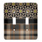 Moroccan Mosaic & Plaid Personalized Light Switch Cover (2 Toggle Plate)
