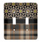 Moroccan Mosaic & Plaid Light Switch Cover (2 Toggle Plate)