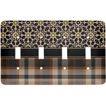 Moroccan Mosaic & Plaid Light Switch Cover (4 Toggle Plate)