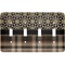Moroccan Mosaic & Plaid Light Switch Cover (4 Toggle Plate)