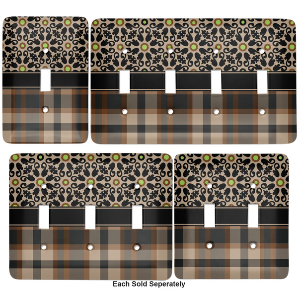 Moroccan Mosaic & Plaid Light Switch Covers all sizes