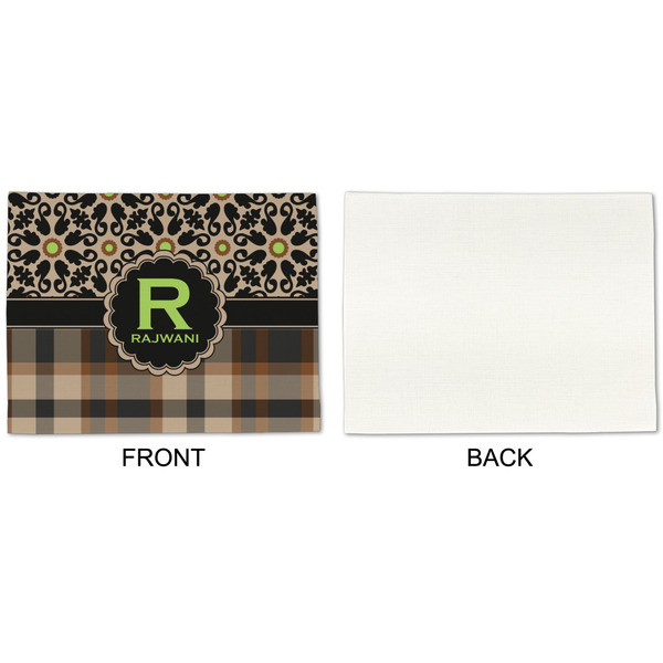 Moroccan Mosaic & Plaid Linen Placemat - APPROVAL Single (single sided)