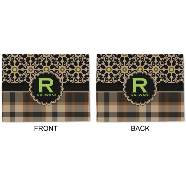 Moroccan Mosaic & Plaid Linen Placemat - APPROVAL (double sided)