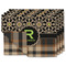 Moroccan Mosaic & Plaid Double-Sided Linen Placemat - Set of 4 w/ Name and Initial