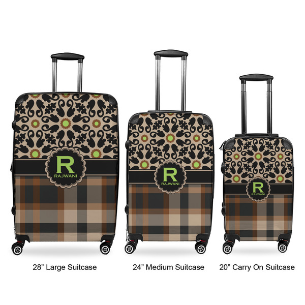 Moroccan Mosaic & Plaid Luggage Bags all sizes - With Handle