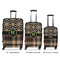 Moroccan Mosaic & Plaid Luggage Bags all sizes - With Handle